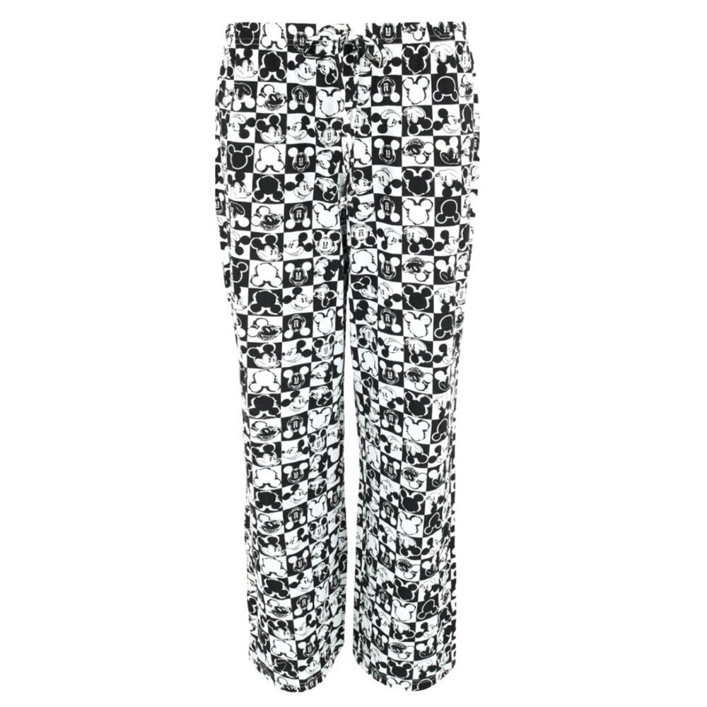 DISNEY x JERRY LEIGH Mickey Mouse Checker Print Lounge Pajama Pant Checkered JRS - Picture 1 of 16